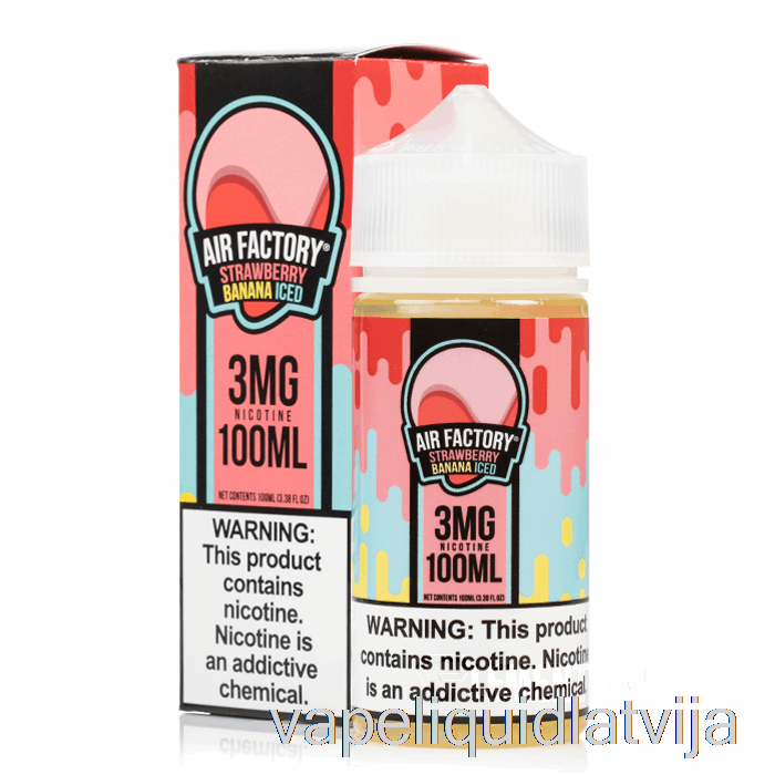 Zemeņu Banānu Ledus - Gaisa Fabrika - 100ml 0mg Vape šķidrums